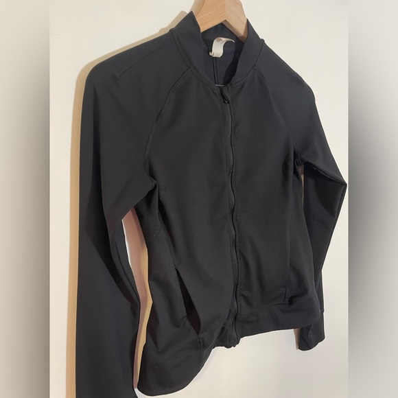 Yogalicious Lux Momentum Jacket Soft Full Zip Pockets Thumb Holes Black Sz Small - Picture 6 of 13